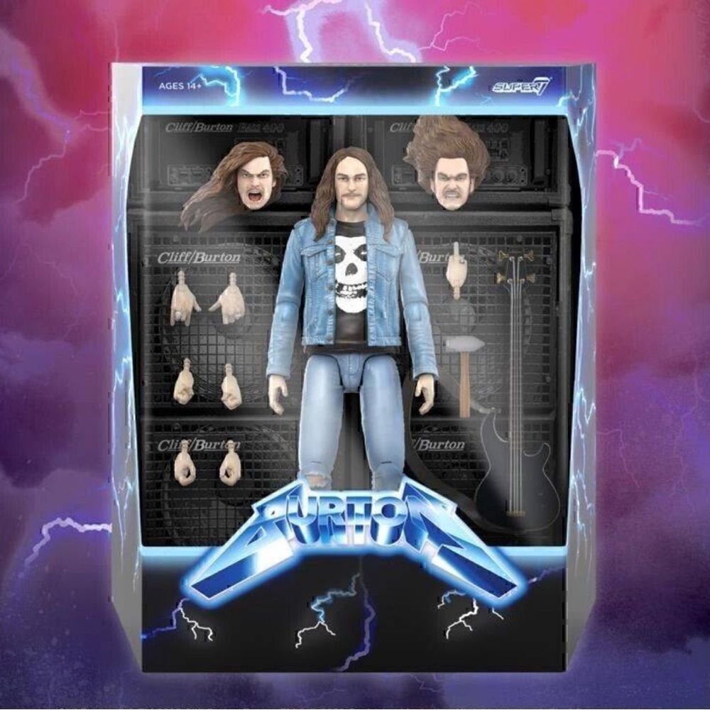 *30off3* NWT. Super7 Cliff Burton Ultimates 7" Action Figure Metallica SEALED